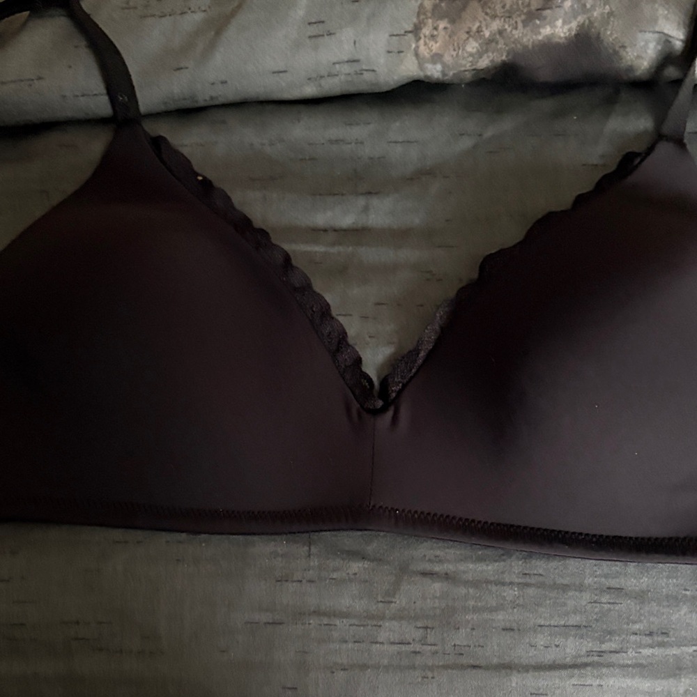 Aerie Black Lace Detail Bra